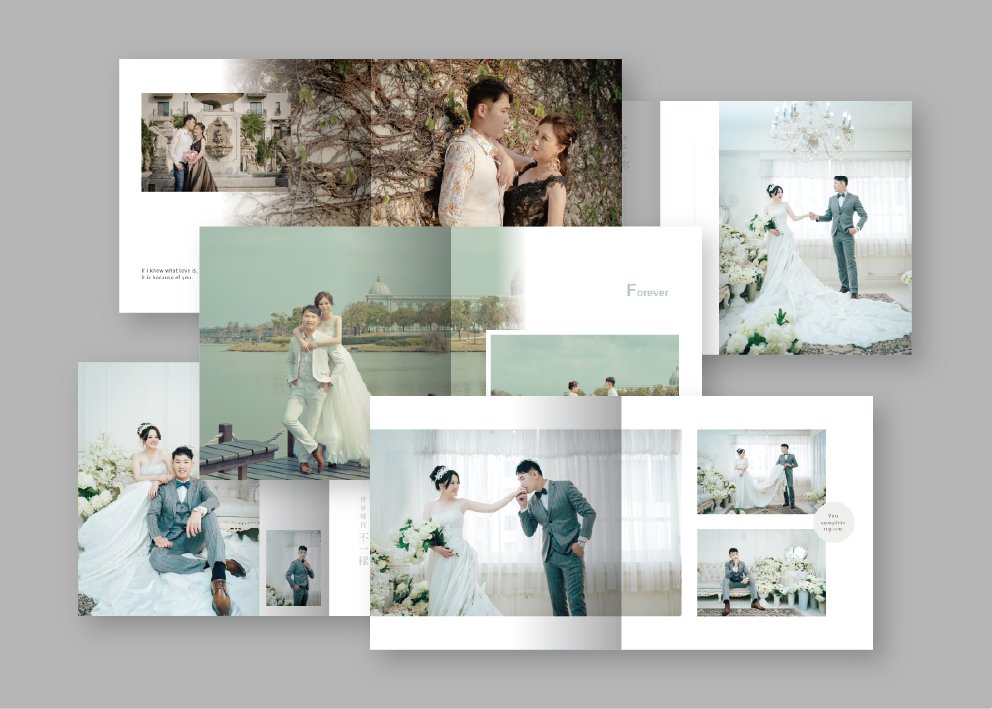 brand application design wedding lay flat hardcover book